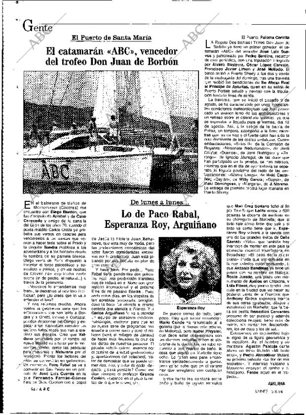 ABC MADRID 15-08-1994 página 94