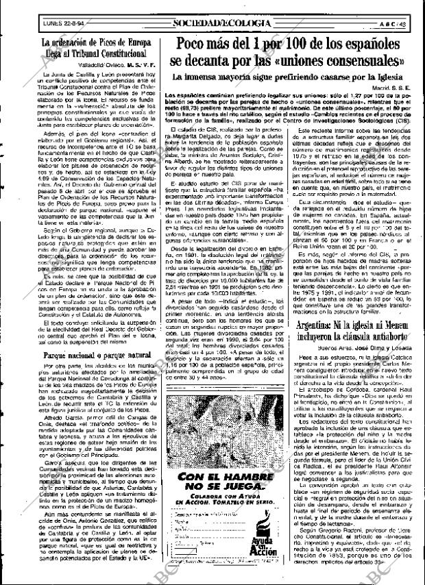 ABC SEVILLA 22-08-1994 página 43