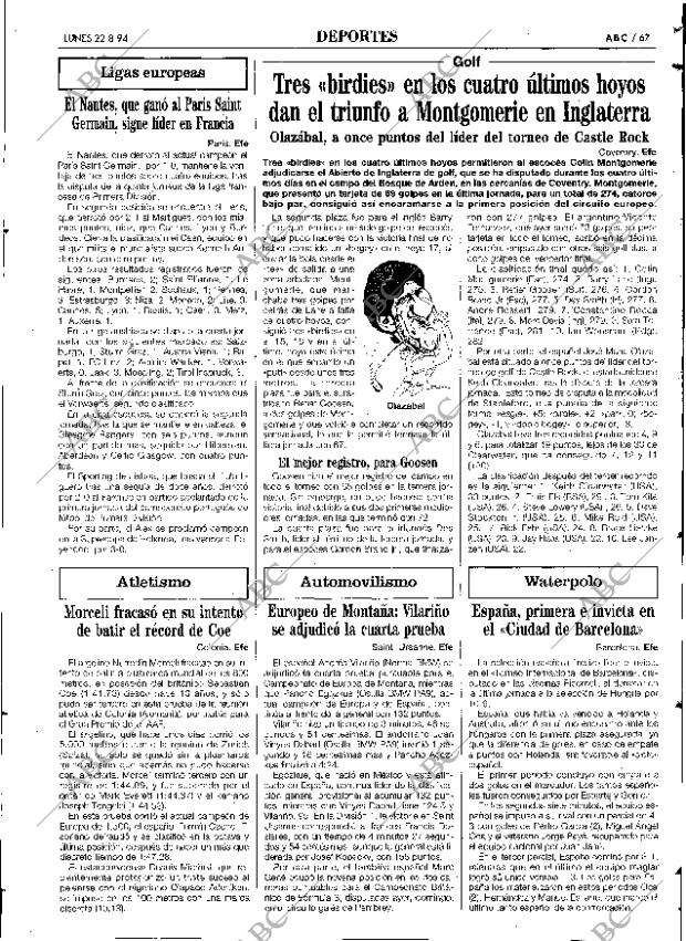 ABC SEVILLA 22-08-1994 página 67