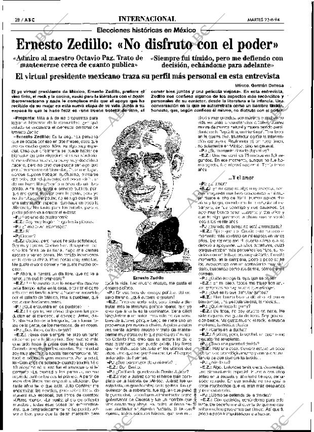 ABC SEVILLA 23-08-1994 página 28