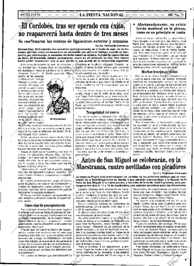 ABC SEVILLA 23-08-1994 página 73