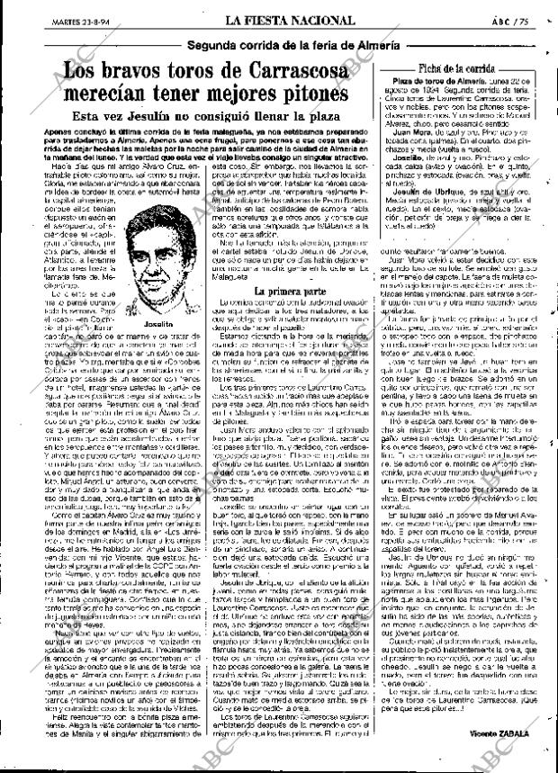 ABC SEVILLA 23-08-1994 página 75