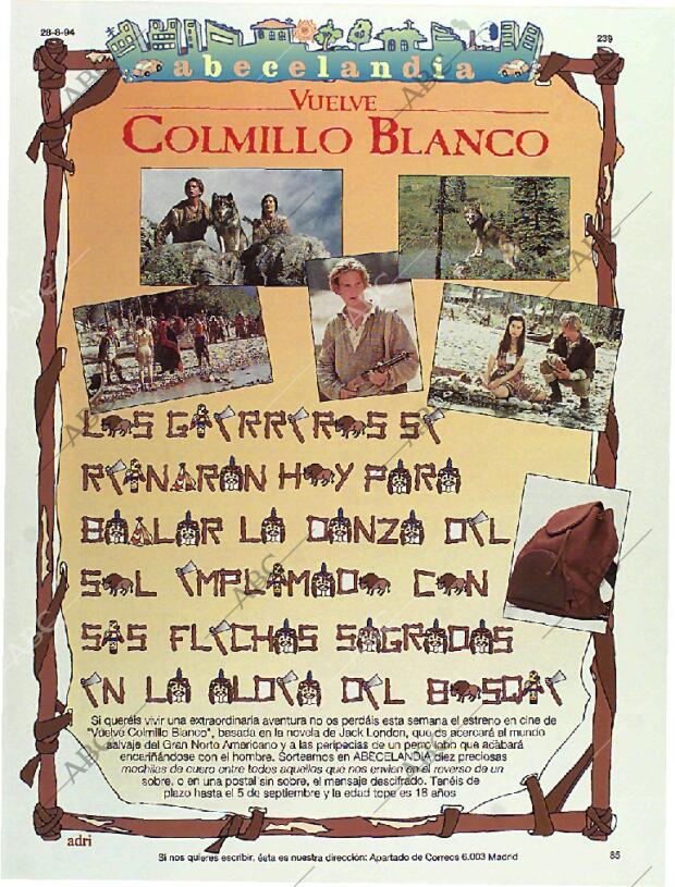 BLANCO Y NEGRO MADRID 28-08-1994 página 85