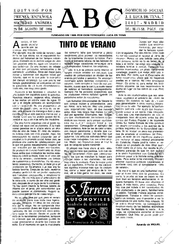 ABC MADRID 29-08-1994 página 3