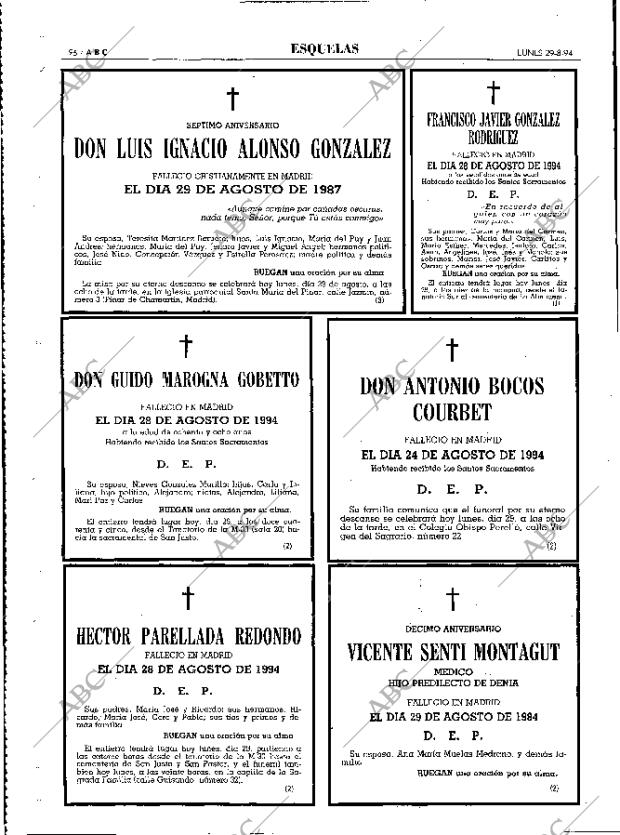 ABC MADRID 29-08-1994 página 96