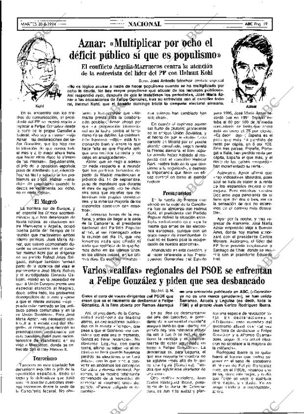 ABC MADRID 30-08-1994 página 19