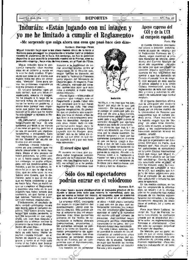 ABC MADRID 30-08-1994 página 69