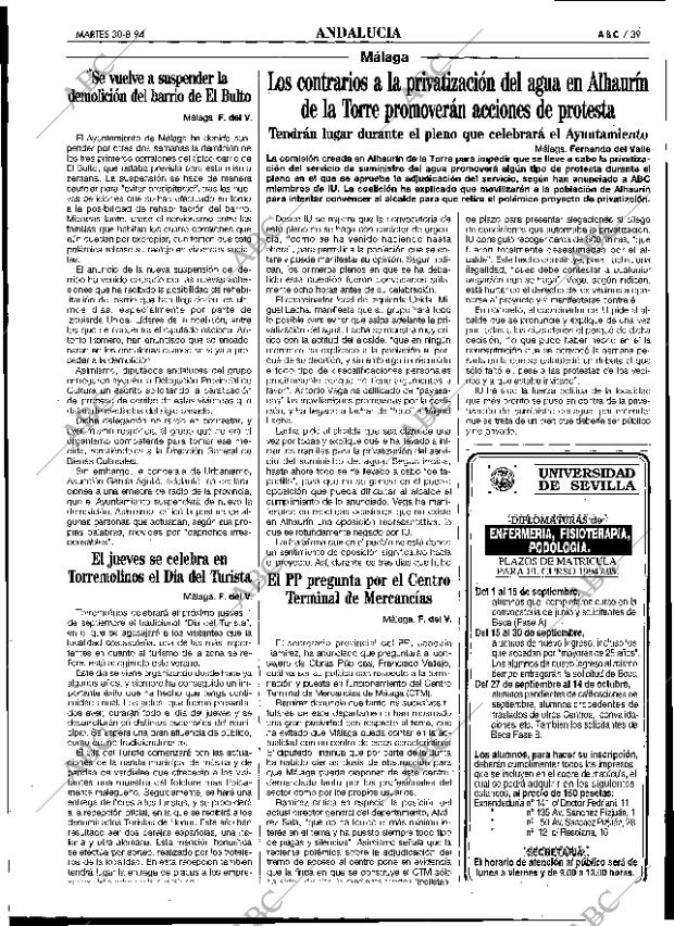ABC SEVILLA 30-08-1994 página 39