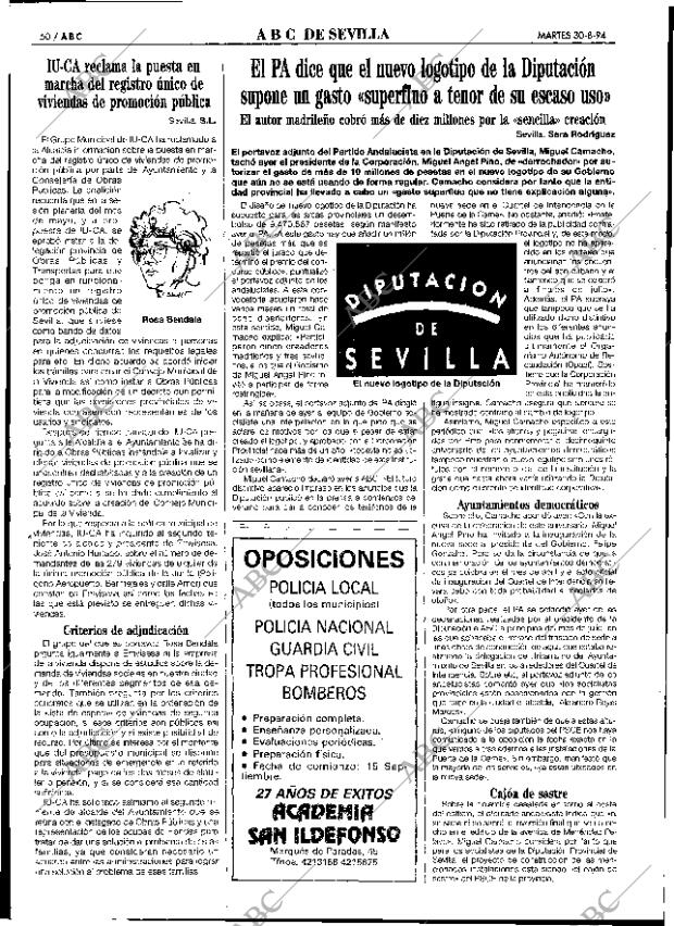 ABC SEVILLA 30-08-1994 página 50