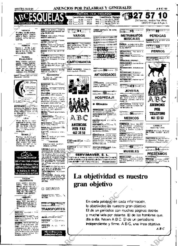 ABC SEVILLA 30-08-1994 página 89