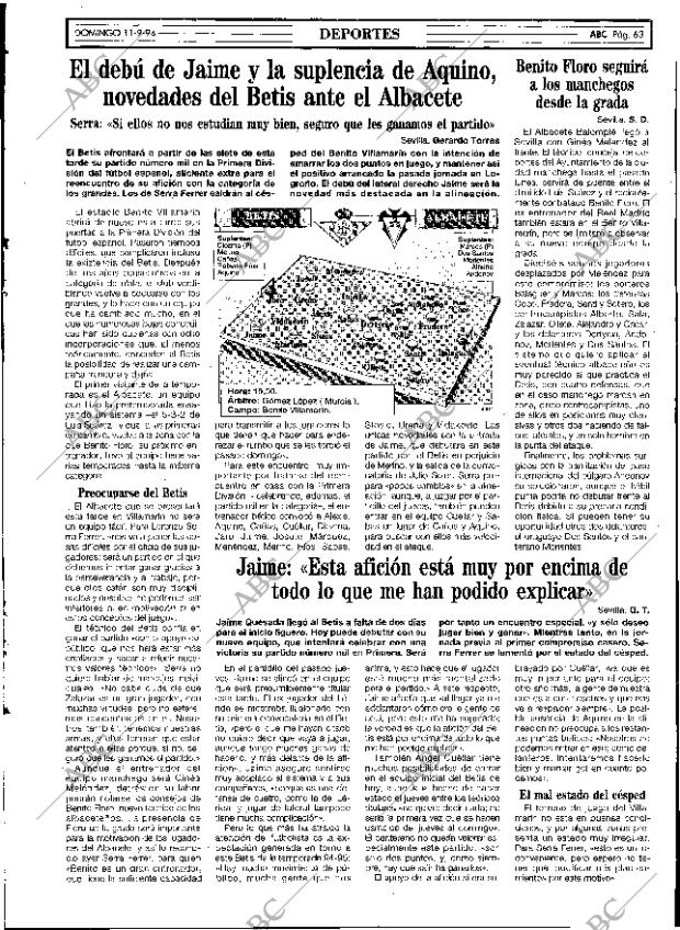 ABC SEVILLA 11-09-1994 página 63