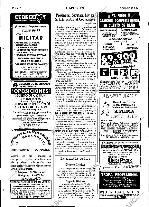 ABC SEVILLA 11-09-1994 página 70