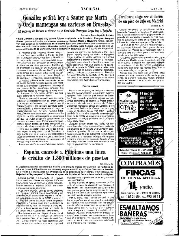 ABC MADRID 13-09-1994 página 27