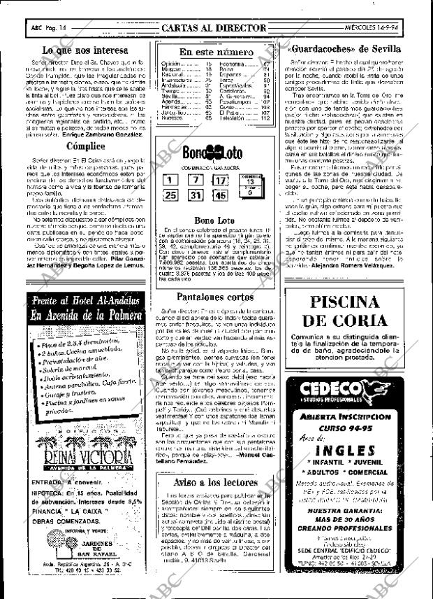 ABC SEVILLA 14-09-1994 página 14