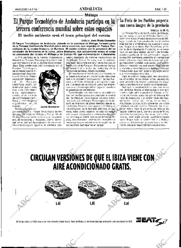 ABC SEVILLA 14-09-1994 página 39