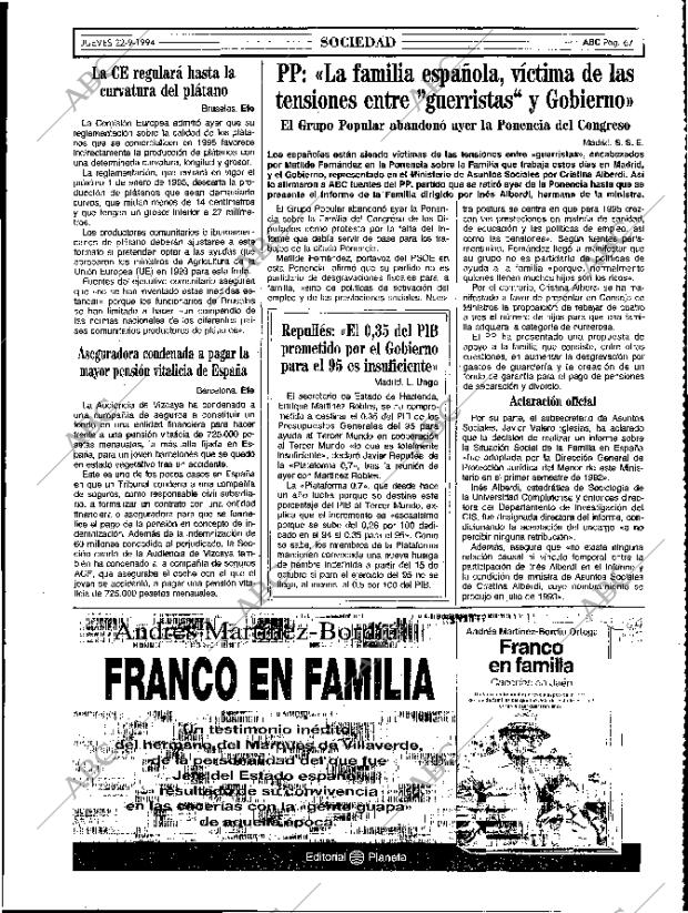 ABC MADRID 22-09-1994 página 67