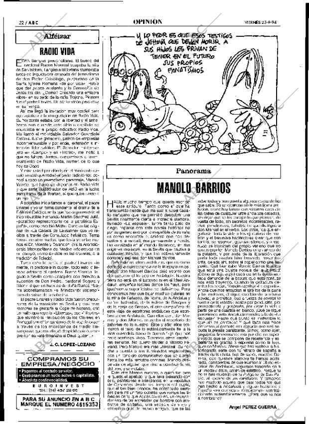 ABC SEVILLA 23-09-1994 página 22