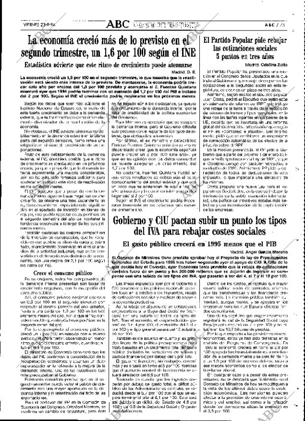 ABC SEVILLA 23-09-1994 página 73
