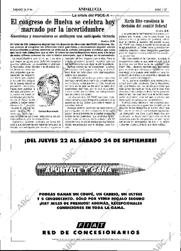 ABC SEVILLA 24-09-1994 página 37