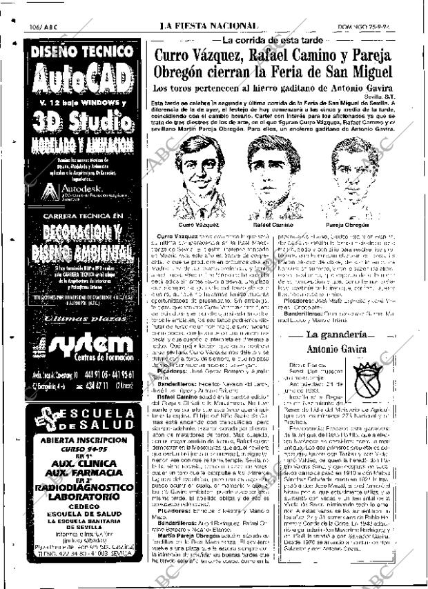 ABC SEVILLA 25-09-1994 página 106