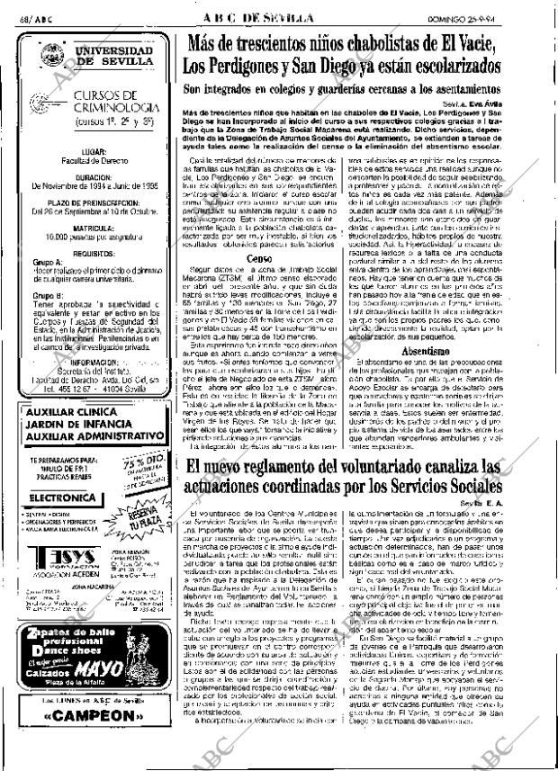 ABC SEVILLA 25-09-1994 página 68