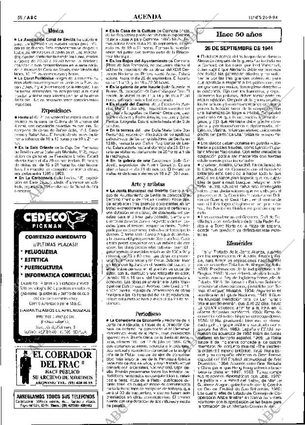 ABC SEVILLA 26-09-1994 página 58