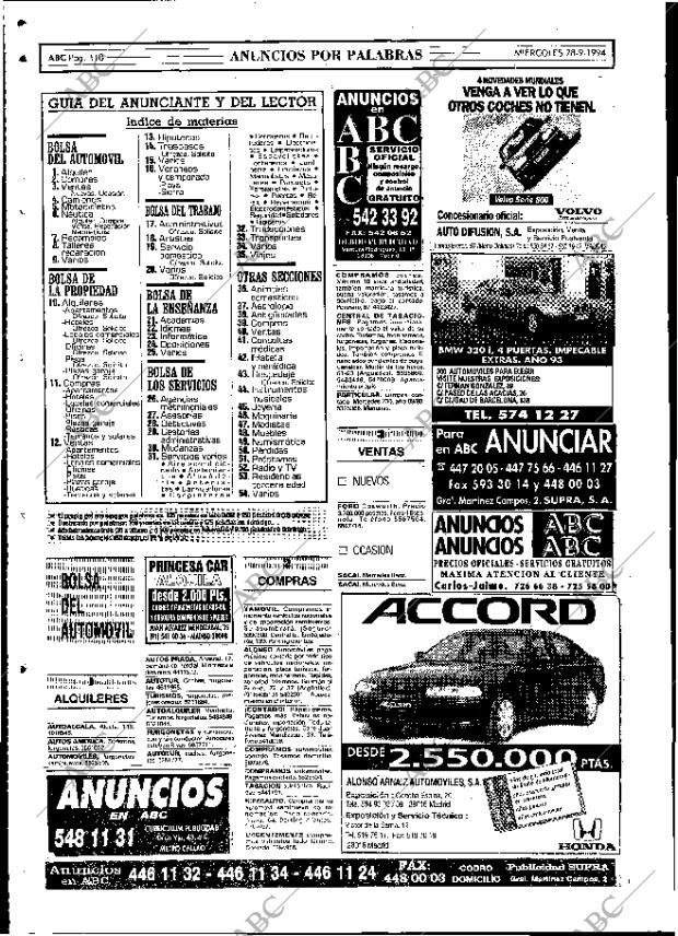 ABC MADRID 28-09-1994 página 110