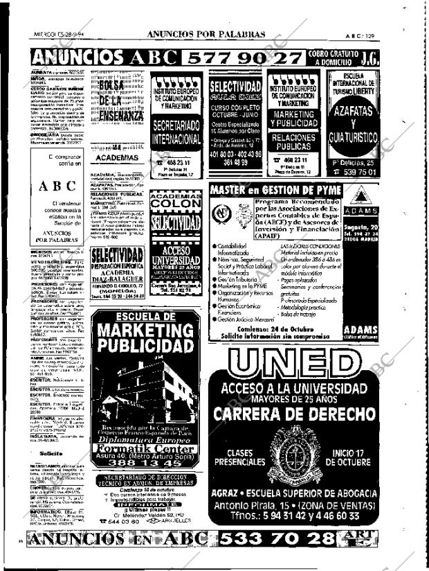 ABC MADRID 28-09-1994 página 129