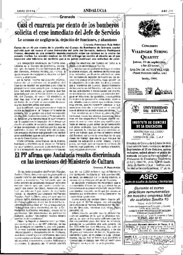 ABC SEVILLA 29-09-1994 página 45