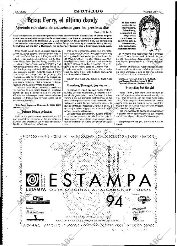 ABC MADRID 30-09-1994 página 92