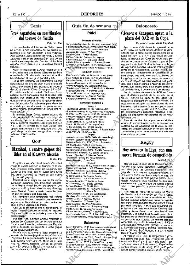 ABC MADRID 01-10-1994 página 92