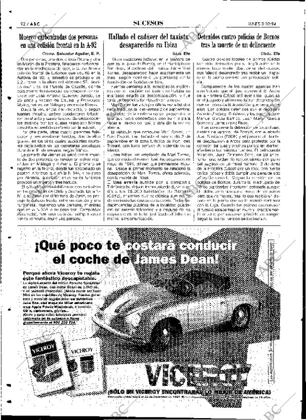 ABC SEVILLA 03-10-1994 página 92