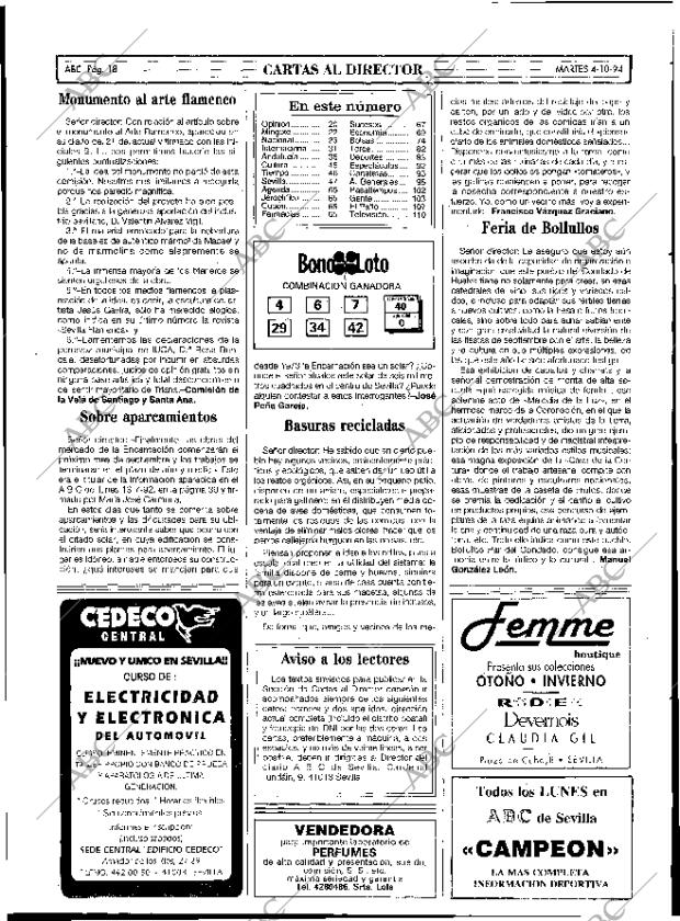 ABC SEVILLA 04-10-1994 página 18