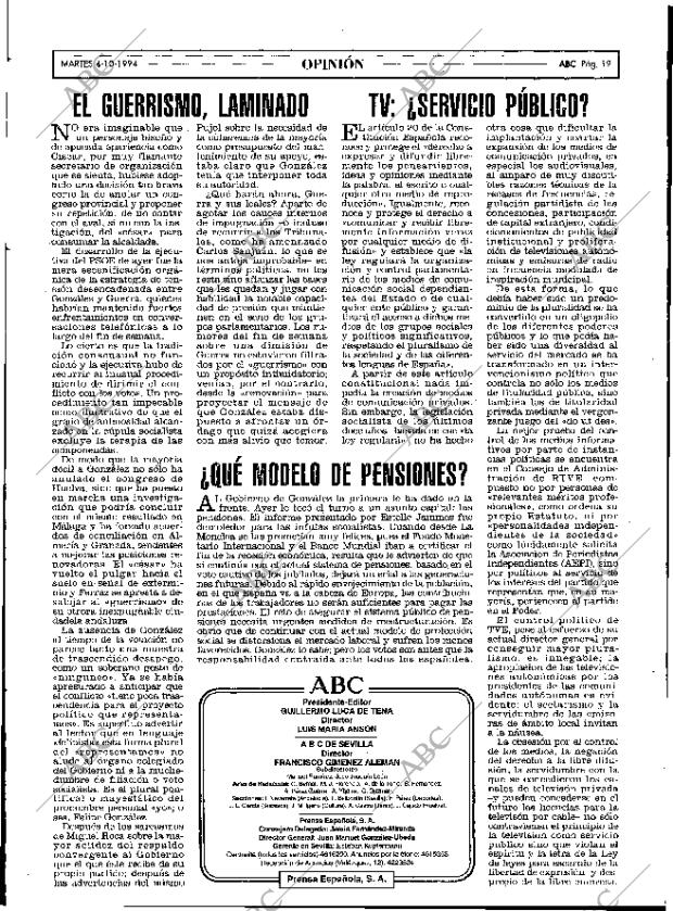 ABC SEVILLA 04-10-1994 página 19