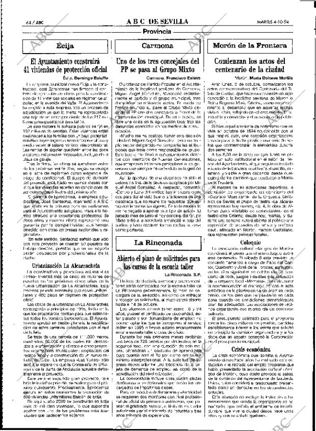 ABC SEVILLA 04-10-1994 página 64