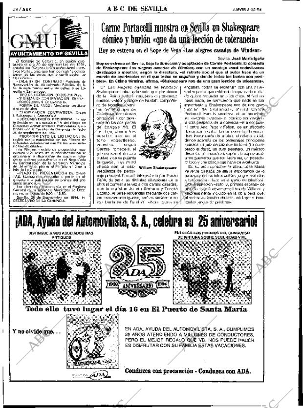 ABC SEVILLA 06-10-1994 página 58