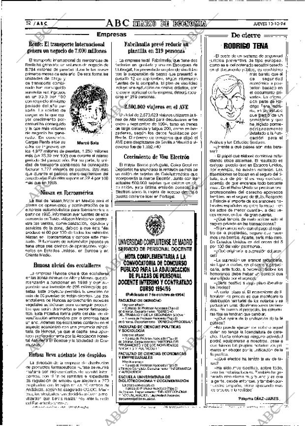 ABC MADRID 13-10-1994 página 52
