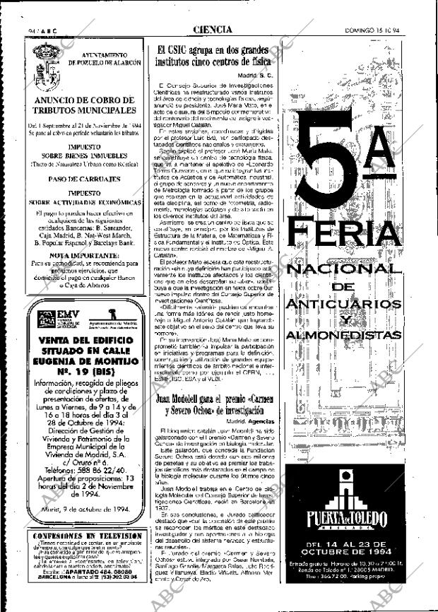 ABC MADRID 16-10-1994 página 94
