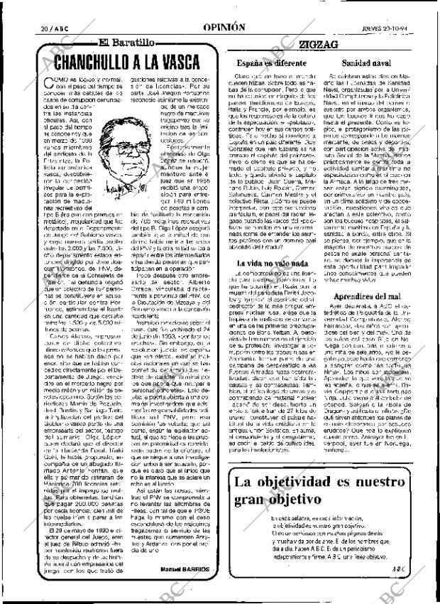 ABC SEVILLA 20-10-1994 página 20