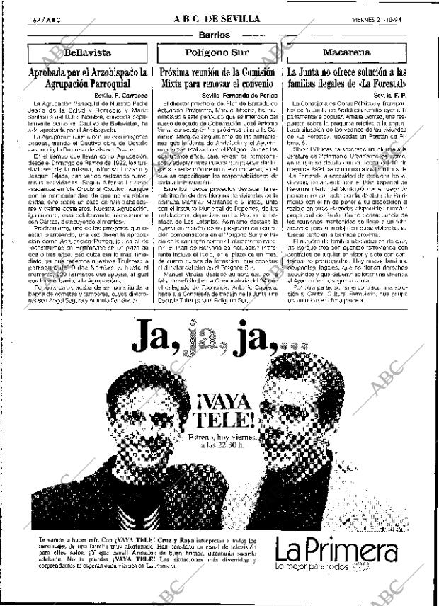 ABC SEVILLA 21-10-1994 página 62