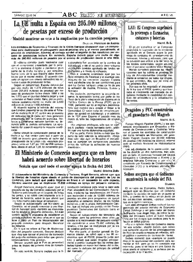 ABC MADRID 22-10-1994 página 45