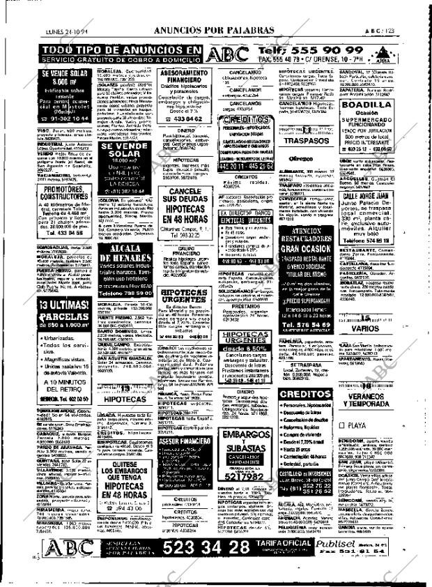ABC MADRID 24-10-1994 página 123