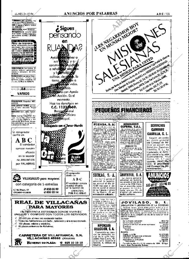 ABC MADRID 24-10-1994 página 133