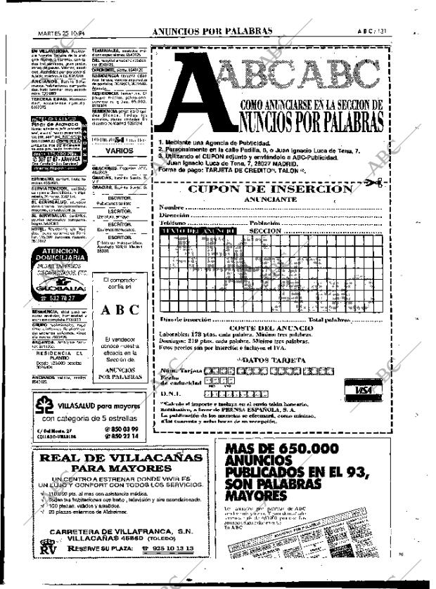 ABC MADRID 25-10-1994 página 131