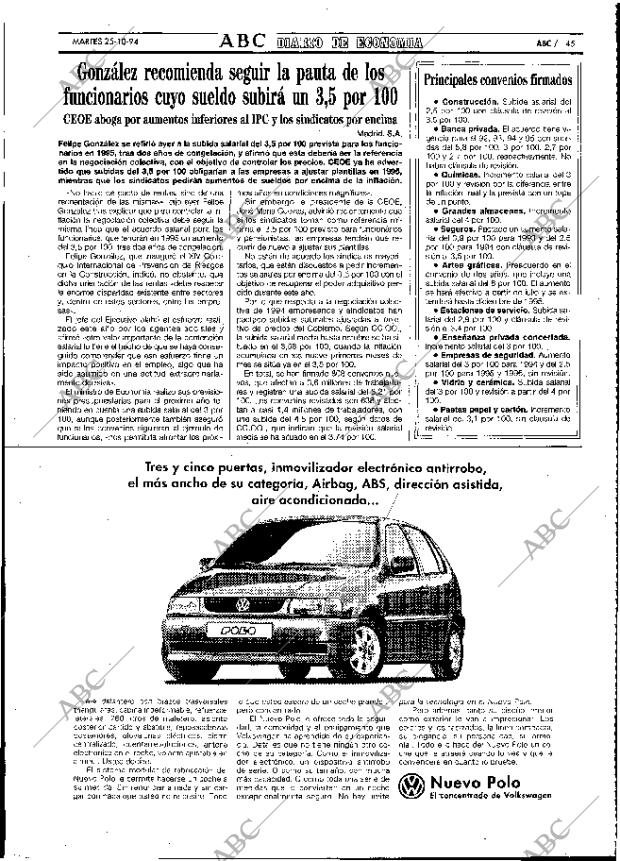 ABC MADRID 25-10-1994 página 45