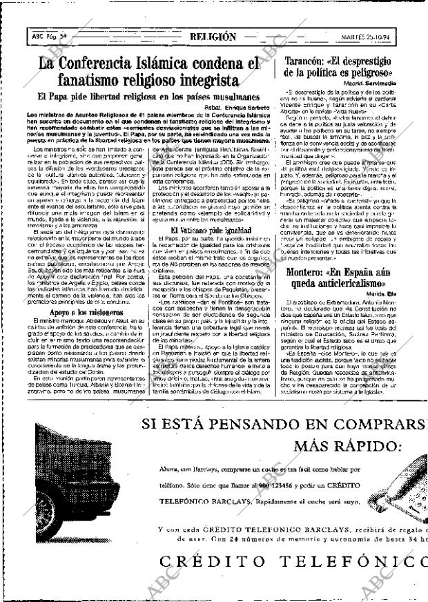 ABC MADRID 25-10-1994 página 54