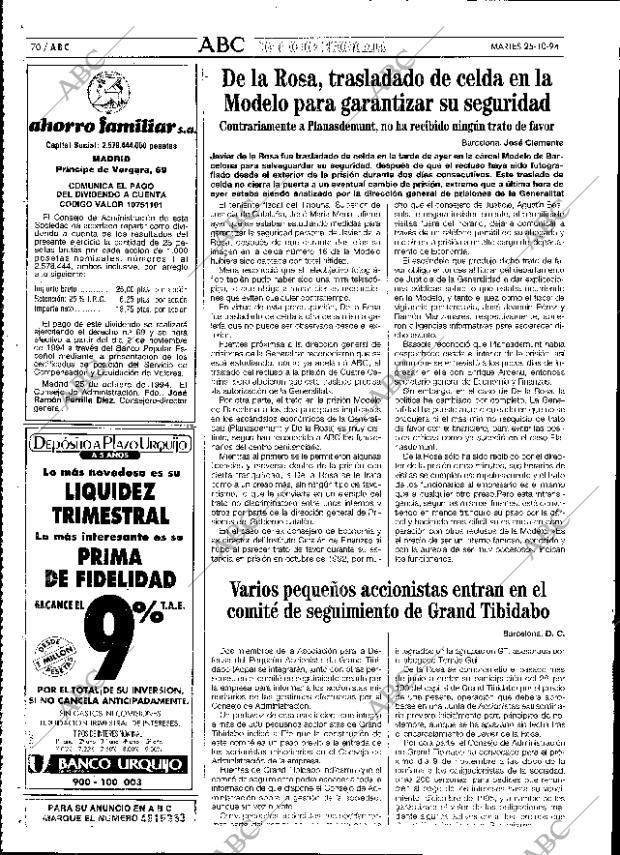 ABC SEVILLA 25-10-1994 página 70