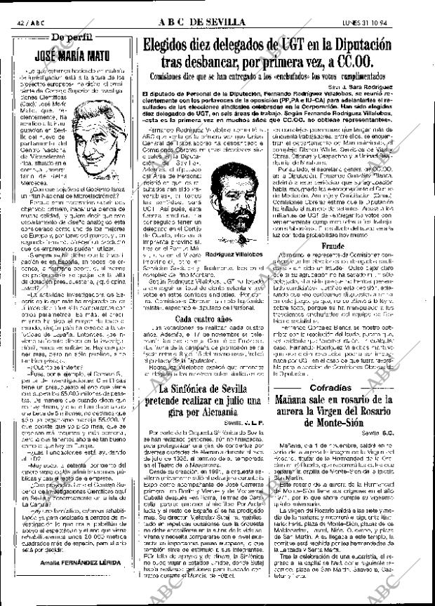 ABC SEVILLA 31-10-1994 página 42