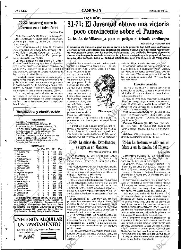 ABC SEVILLA 31-10-1994 página 76