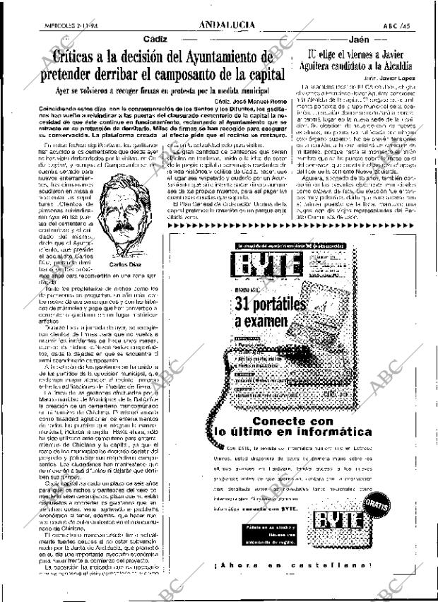 ABC SEVILLA 02-11-1994 página 45